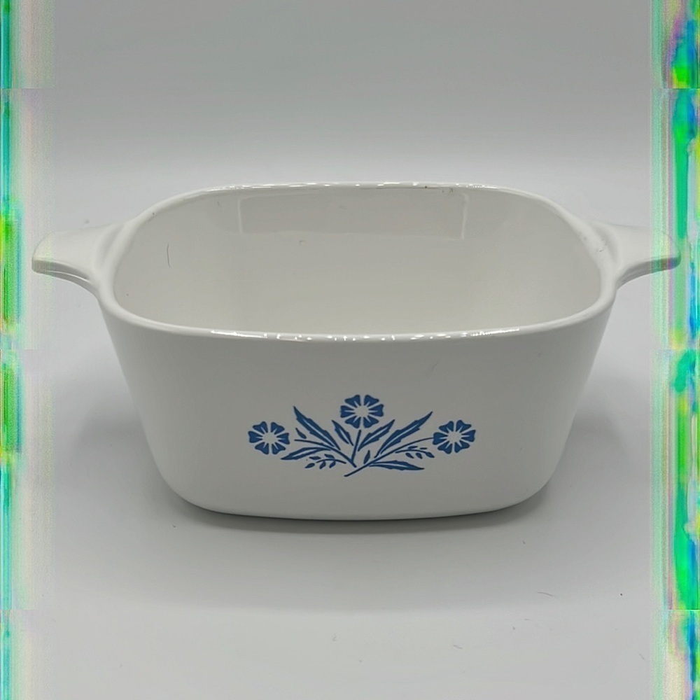 CORNINGWARE BLUE CORNFLOWER 2 3/4 CUP SQUARE BAKING DISH